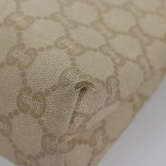 GUCCI GG Plus Supreme Clutch Bag PVC Beige Gold Auth bs23476 - Picture 9 of 16